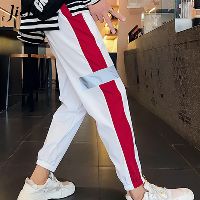 Летние винтажные женские брюки Jielur белые черные шаровары корейские спортивные