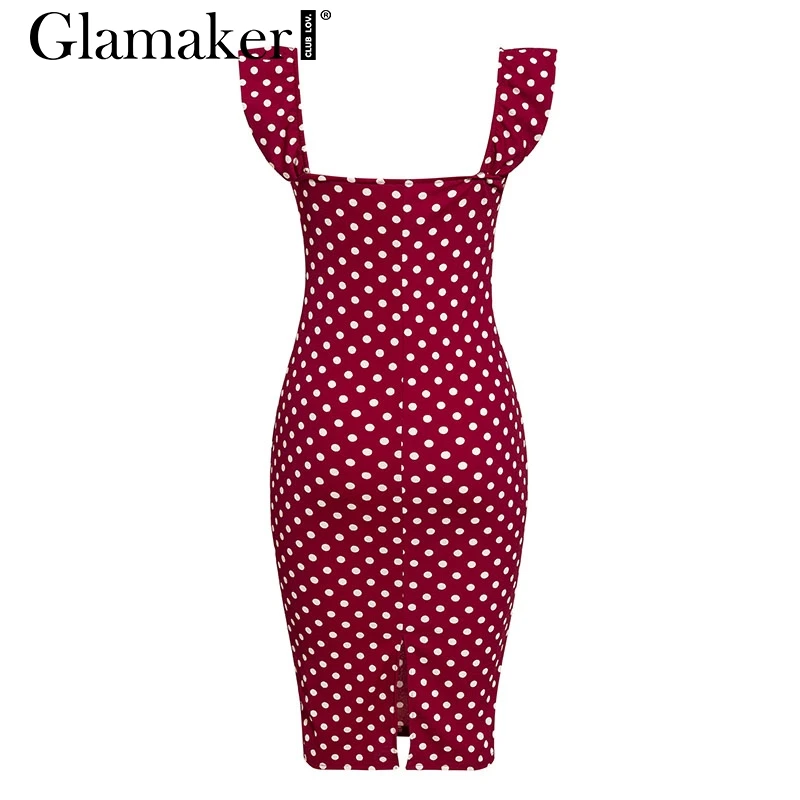 Glamaker, с открытыми плечами, в горошек, бодикон, женское платье, Ретро стиль, сексуальное, длинное, для вечеринок, Клубное, на молнии, новинка, летнее платье, vestidos de fiesta