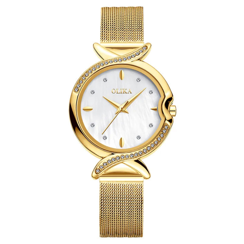 

Best-selling Fashion Women Watch Casual Business Luxury Waterproof Watch Real Mother-of-pearl Fishtail Diamond Watch Women Gifts