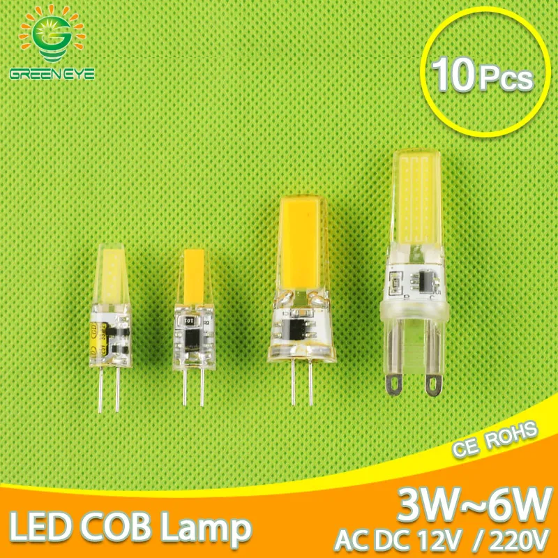 10pcs LED G4 Lamp Bulb AC DC 12V 220V Dimmable cob led G9 3W 6W 10w COB LED Lighting replace Halogen Spotlight Chandelier
10pcs LED G4 Lamp Bulb AC DC 12V 220V Dimmable cob led G9 3W 6W 10w COB LED Lighting replace Halogen Spotlight Chandelier
