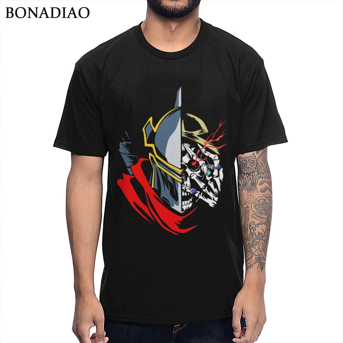 Мужская модная дизайнерская футболка Overlord Momonga Ainz Ooal летняя из 100% хлопка с
