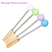 handheld multifunctional massage hammer golf massage hammer wooden handle massage ball massager fitness hammer