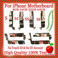 100 tested for iphone 4 4s 5 5c 5s 5se 6 6plus motherboard 8gb 16gb 32gbno touch idfree icloud logic board original unlock