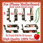100% протестированная материнская плата для iphone 4 4S 5 5C 5S 5SE 6 6Plus 8 ГБ 16 ГБ 32 ГБ, без Touch ID и бесплатный icloud логическая плата, оригинальная разблокировка