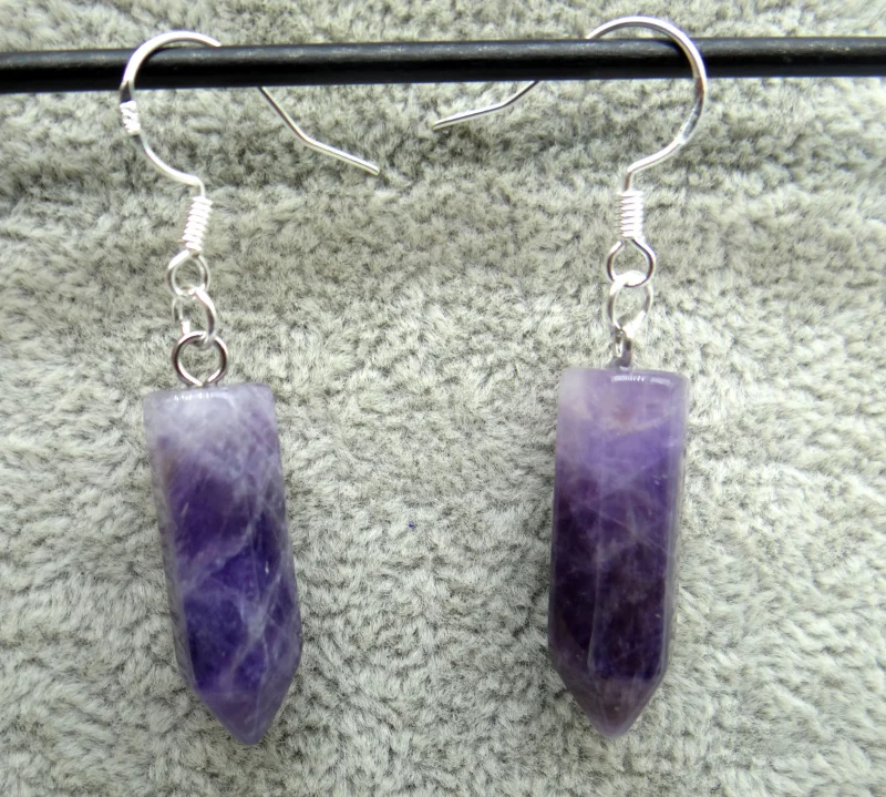 Серьги подвески с натуральным камнем бирюзовые кварцевые тигровый глаз