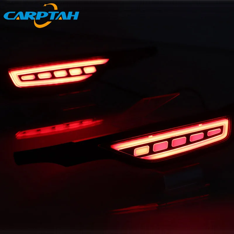 

2PCS For Honda Fit Jazz 2018 2019 LED Rear Fog Lamp Car LED Bumper Light Brake Light Dynamic Turn Signal Indicator Reflector