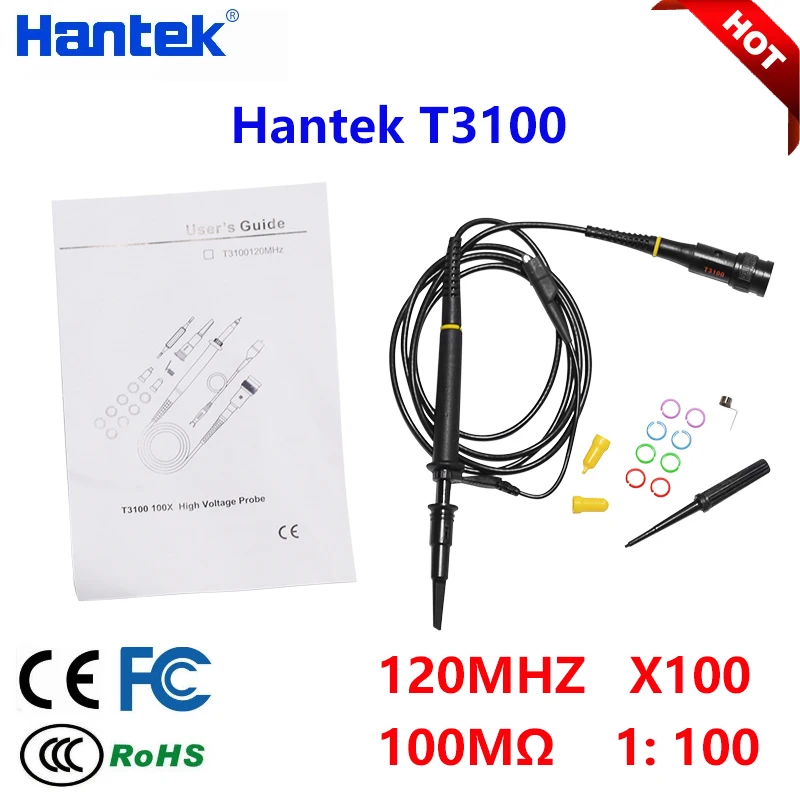Новинка Hantek T3100 120 МГц высоковольтный интерфейсный осциллограф зонд для
