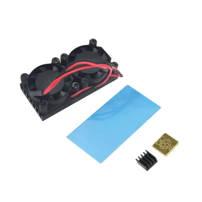 Raspberry Pi 4 двойной вентилятор с теплоотводом система охлаждения Радиатор подходит