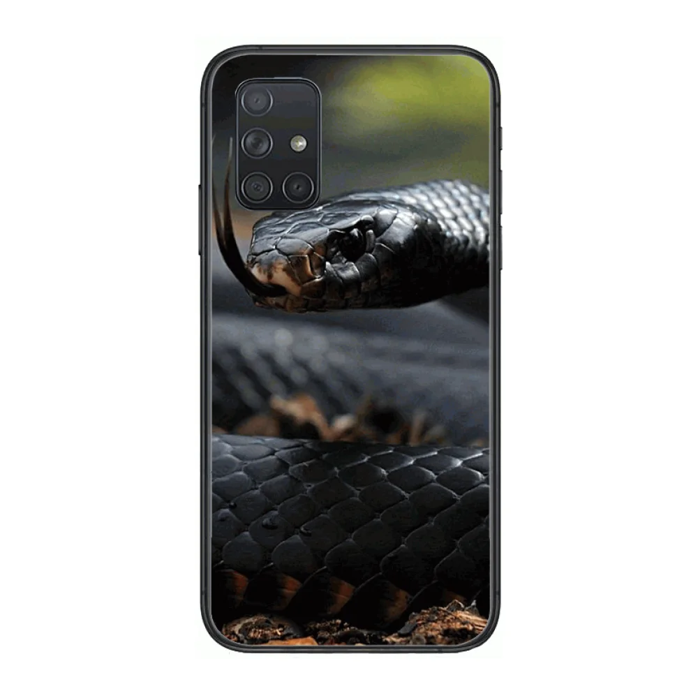 

Hand Snake Flower Snake Phone Case Hull For Samsung Galaxy A 50 51 20 71 70 40 30 10 E 4G 5G S Black Shell Art Cell Cover