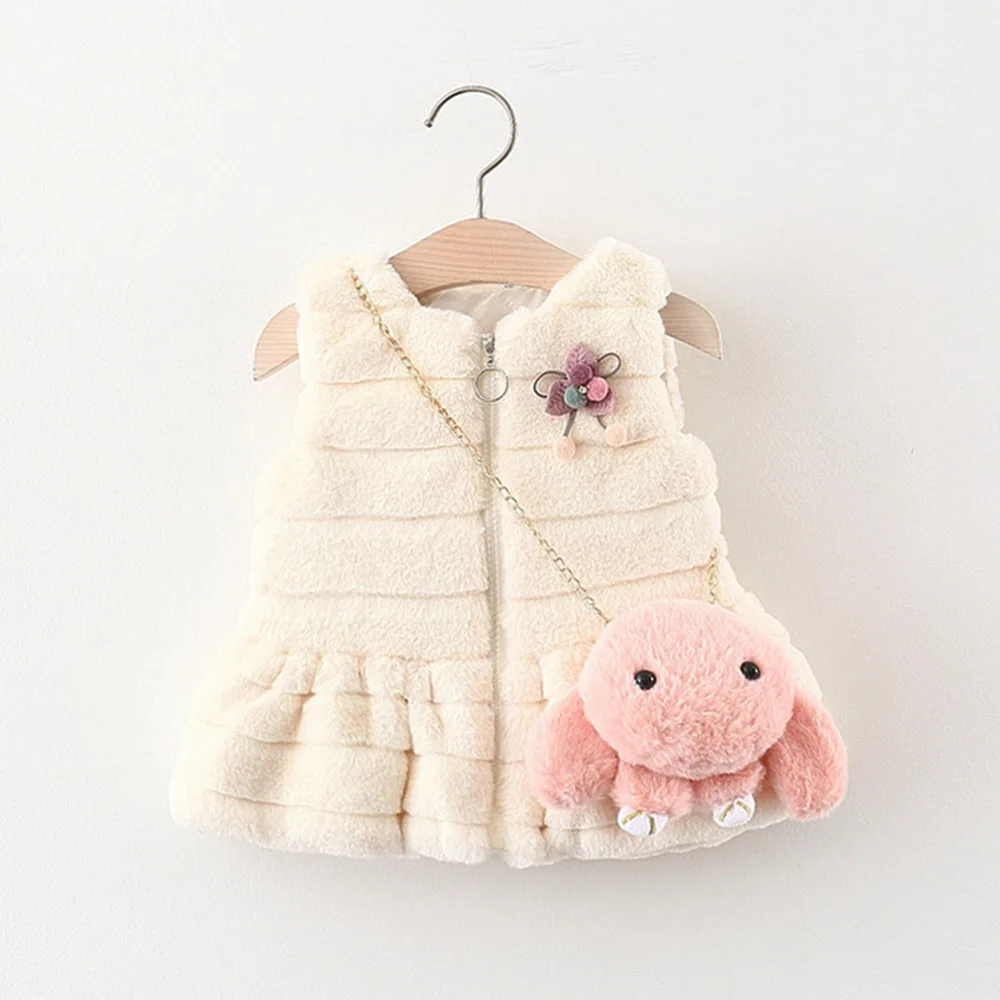 Зима 2020 Детское пальто-жилет принцессы для девочек теплые детские жилетки