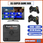 Портативная игровая приставка X5 WIFI TV BoxИгровая приставка с 9000 + Ретро-играми для PSPSP Поддержка 3D HD AV выход