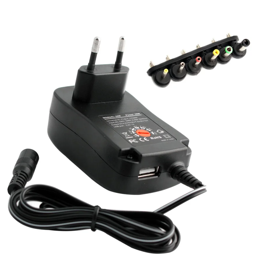 Адаптер переменного и постоянного тока Регулируемый источник питания 12 В от 220 до
