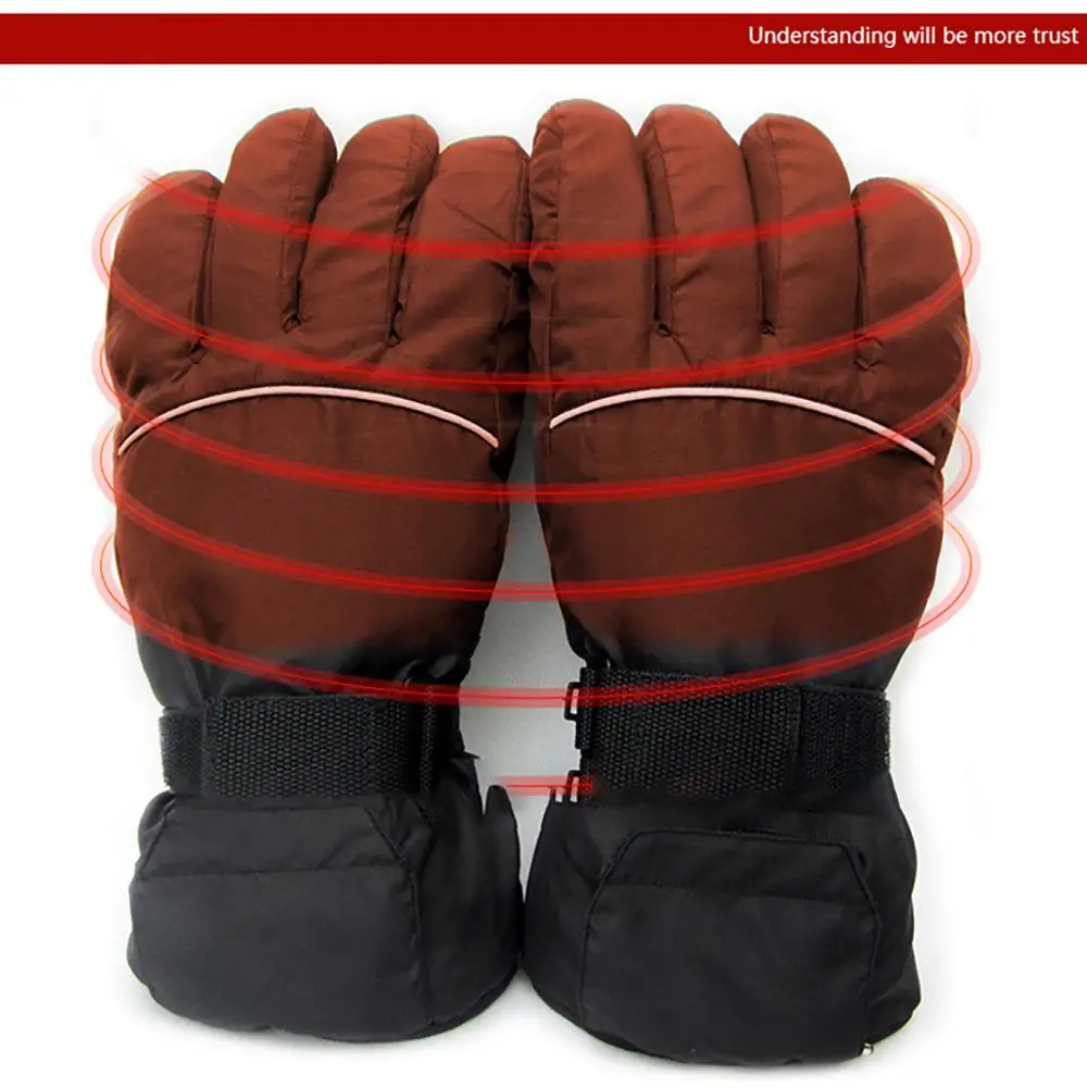 Ветрозащитные лыжные перчатки с подогревом 4 5 в мотоциклетные из полиэстера