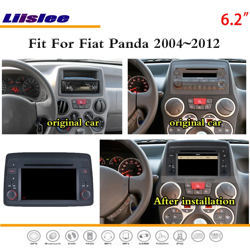 Для Fiat Panda 2004 ~ 2012 автомобильное стерео радио CD DVD плеер GPS навигация 1080P HD экранная