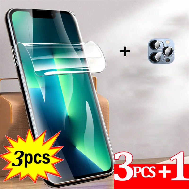 1 ~ 3 шт. iPhone13 Pro Max Гидрогелевая пленка айфон 13 про мах камеры для Apple iPhone SE 2022 Mini film 11