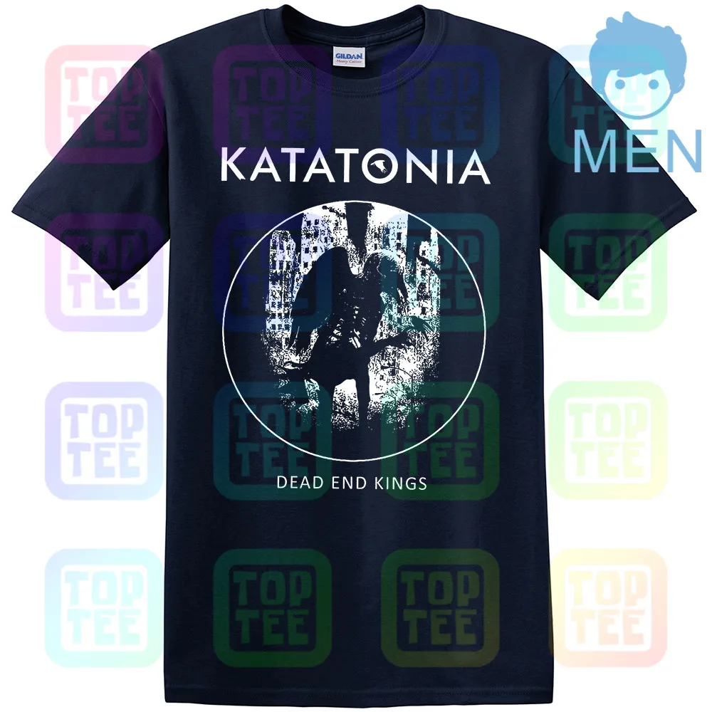 MEN-NAVY Кататония-тупые короли-прогрессивный рок,-Opeth, T_ рубашка-Размеры: от S до 7xl-показать название оригинала - Цвет: MEN-NAVY