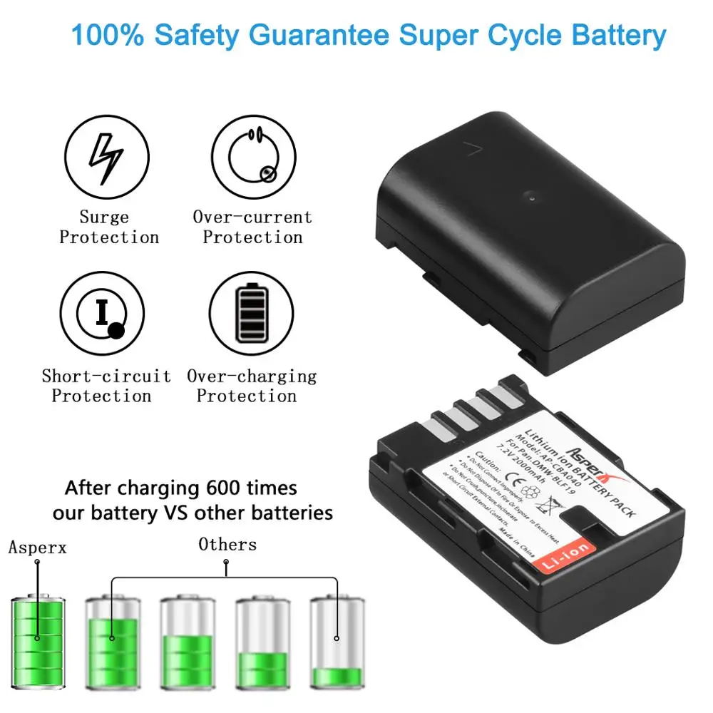 4 шт. аккумуляторы для камеры с портом USB Type C и светодиодной подсветкой|Цифровые