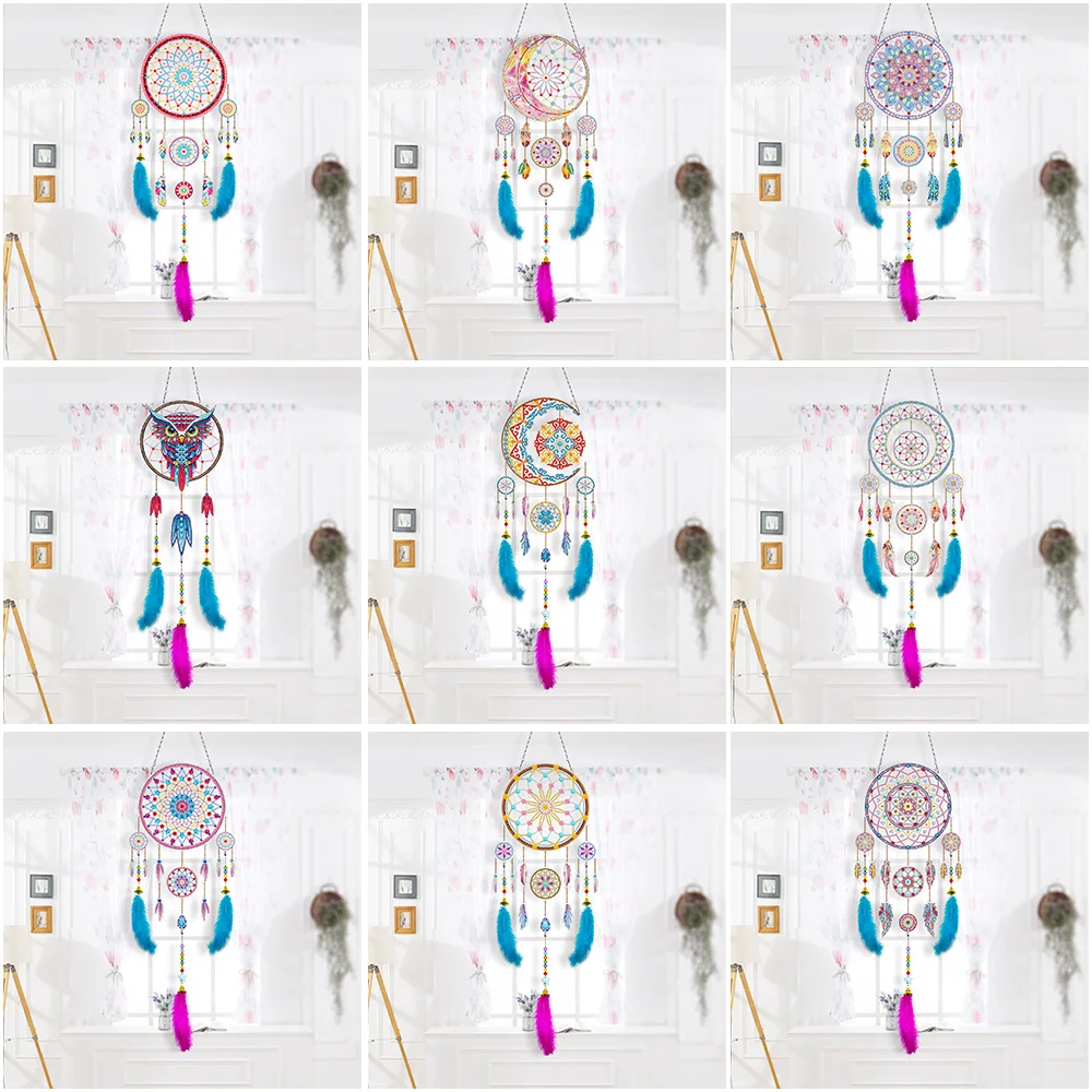 

Diamond Painting Wreath Dreamcatcher Diamond Embroidery Kit Special Shaped Drill DIY Cross Stitch Art Craft Home Wall Decor