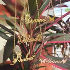 Индивидуальное модное ожерелье из нержавеющей стали с именем, персонализированное золотое ожерелье-чокер с буквами, подвеска, табличка, бижутерия на день рождения, подарок