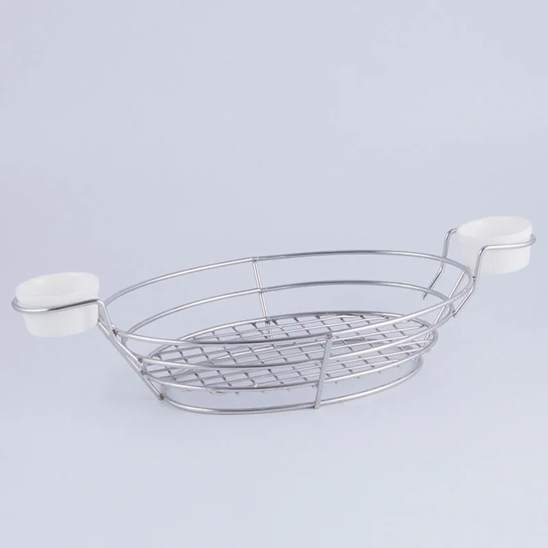 2 керамических чашки + корзина для хранения продуктов проволока закусок