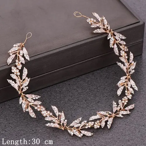 Light Golden Женская повязка на голову свадебные аксессуары для волос для свадьбы обруч жемчужный для женщин аксессуары подружки невесты украшения для волос тиары - Metal color: Light Golden