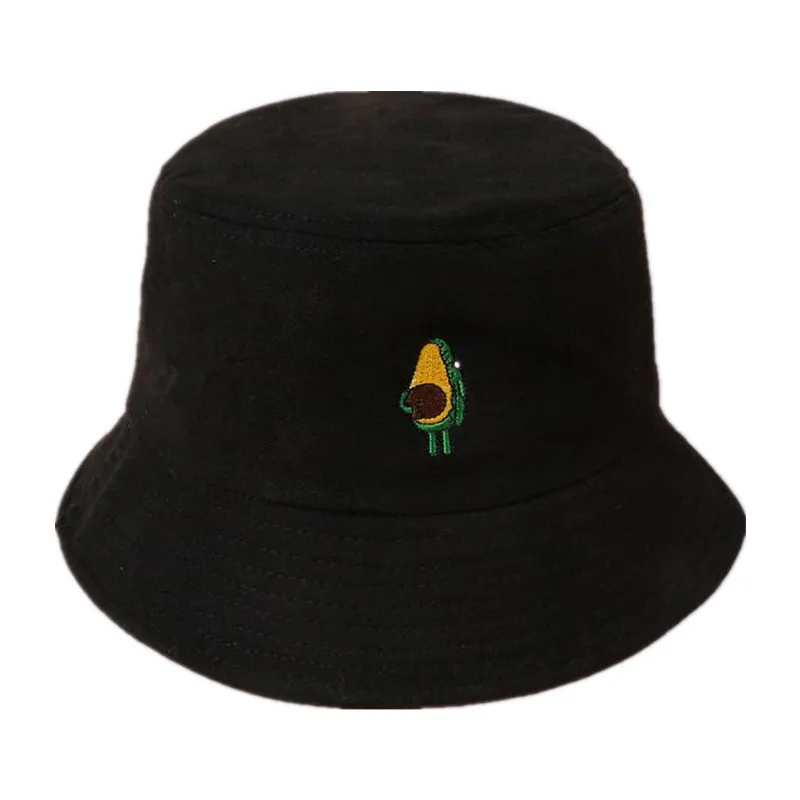 

Cotton Fruit Embroidery Bucket Hat Fisherman Hat Outdoor Travel Hat Sun Cap Hats for Men and Women 118