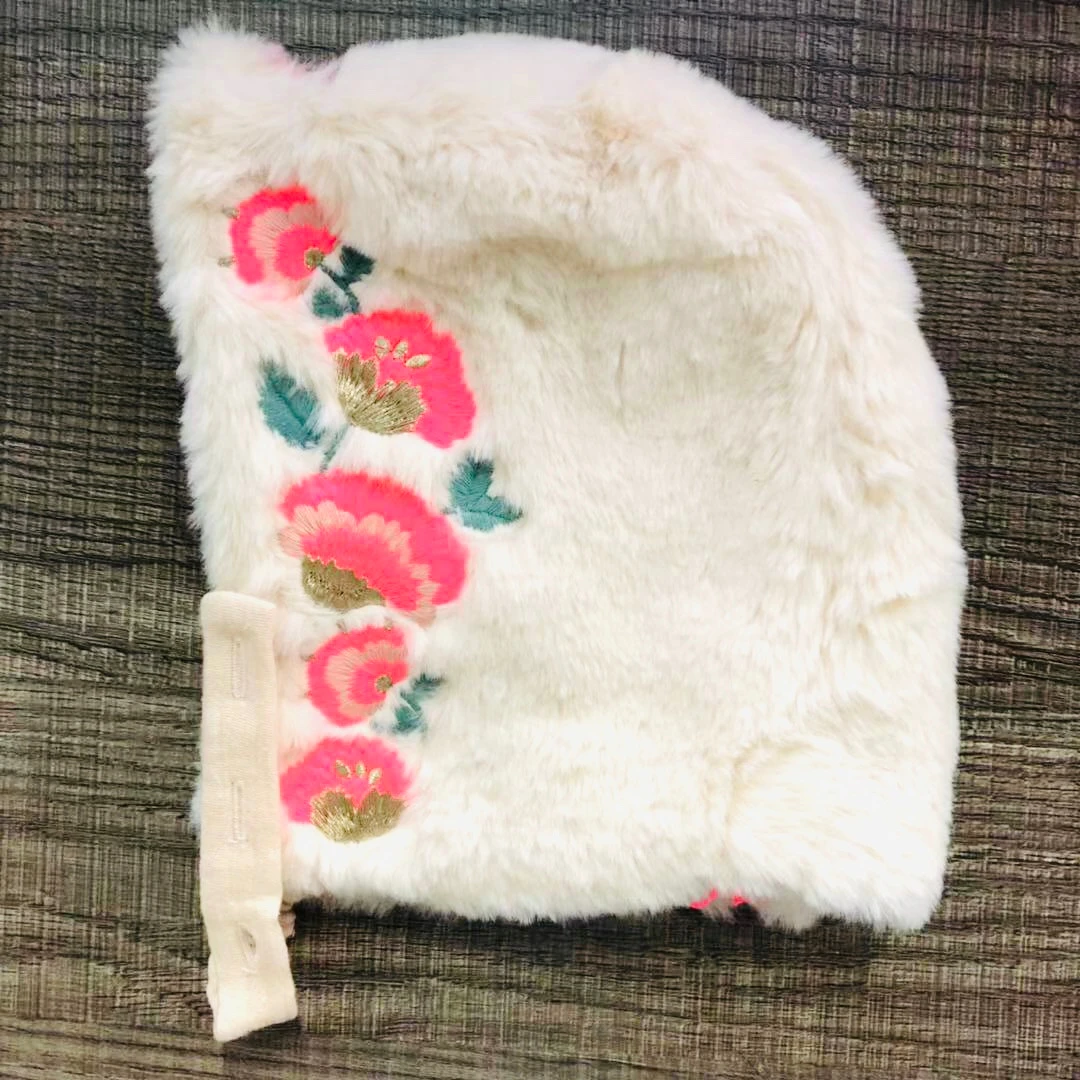 

Kids Jacket 2019 Lou&M Brand New Winter Girls Velvet Flower Embroidery Coat Baby Child Thick Warm Outwear Clothes