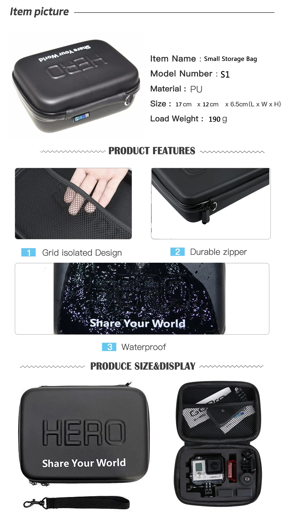 LANBEIKA противоударный водонепроницаемый портативный жесткий чехол сумка EVA защита для SJCAM SJ8 SJ4000 SJ5000 SJ6 Go Pro Hero 8 7 6 5 4