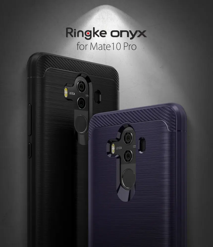 Чехол Ringke Onyx для Huawei Mate 10 Pro гибкий Прочный ТПУ чехол черный защитный военного