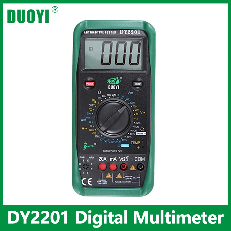 Цифровой мультиметр DUOYI DY2201 автомобильный ампервольтметр 500 10000