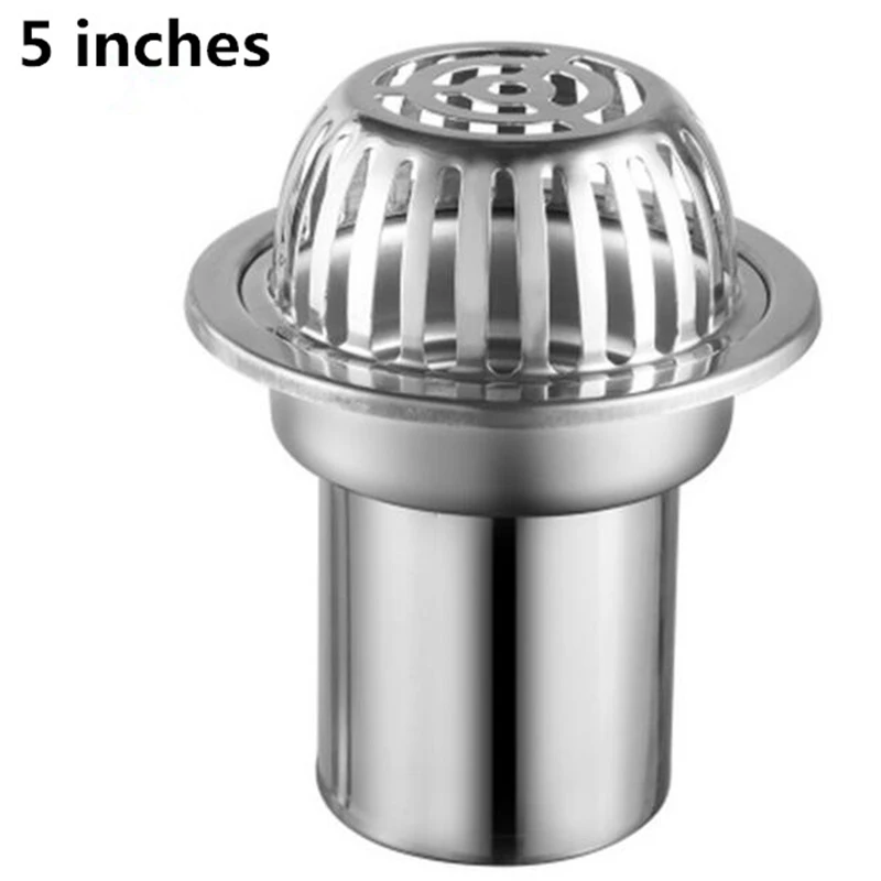 Practical Boutique Stainless Steel Balcony Roof Large Displacement Anti-Blocking Floor Drain Outdoor Rain Bucket Drainage | Обустройство