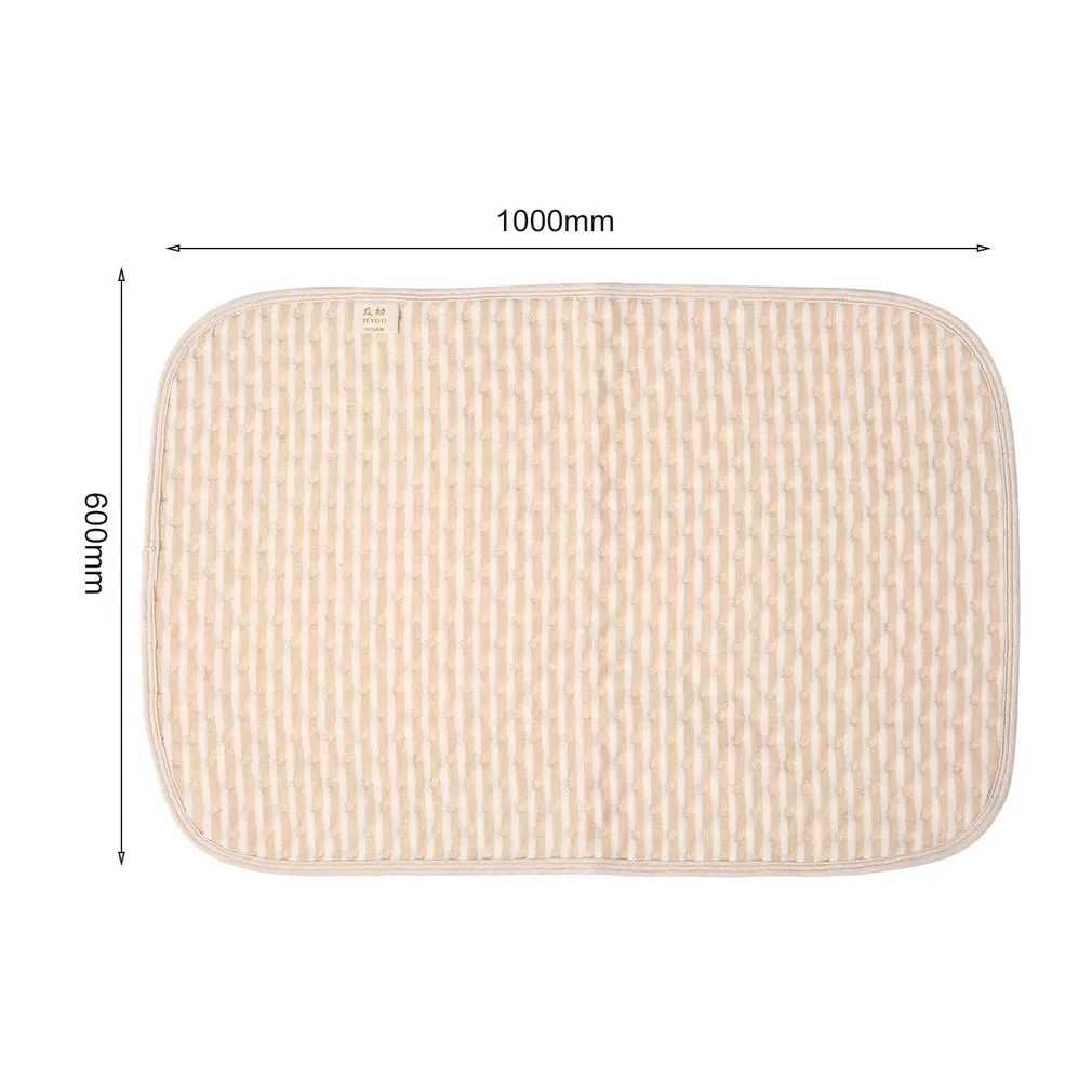 

3 Layers Natural Colored Cotton Large Baby Changing Pads Covers Nappy Changing Waterproof Washable Cotton Diaper Mat Baby Care
