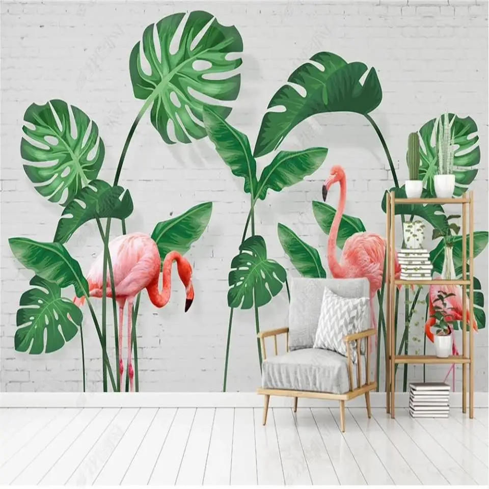 

Пользовательские 3d фото обои для гостиной кровати комнаты роспись Европейский Стиль Банан Лист 3d картина диван фон обои для стены 3d