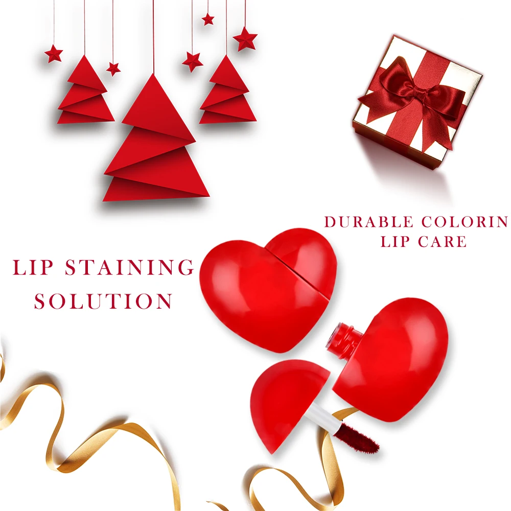 6 цветов водостойкая жидкая губная помада матовый макияж красное сердце стойкий