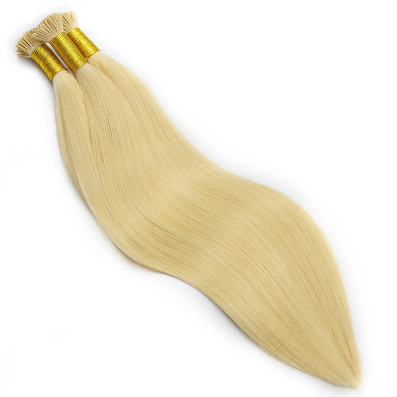 ysg HAIR Double Drawn I Tip Hair Extensions Human Hair Russian Remy Hair I Tips 100g Straight Natural Glue Prebonded Hair