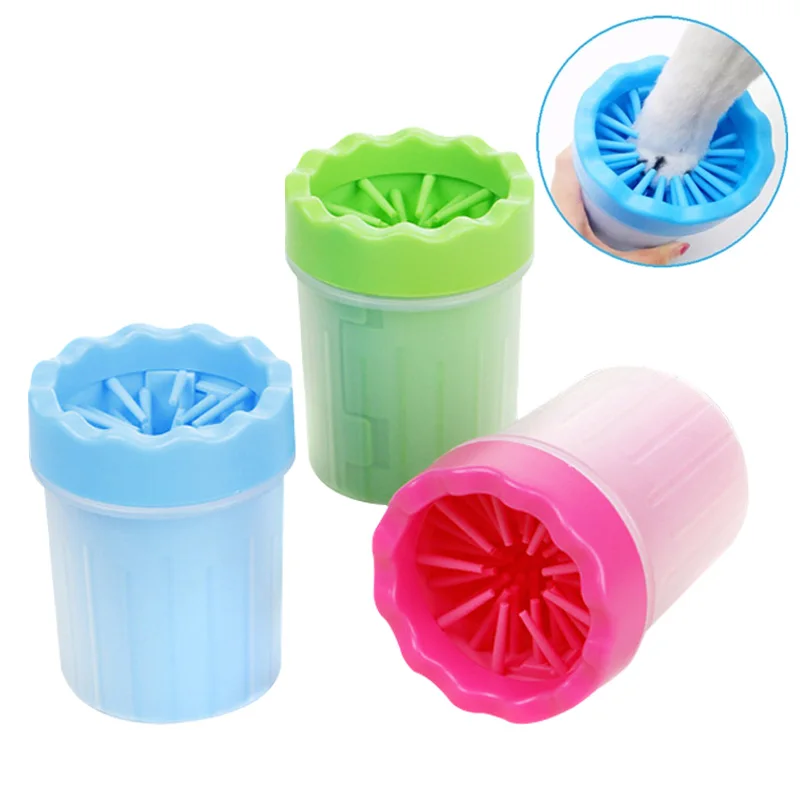 Towel Dog Paw Cleaner Cup Pet Foot Washer Cup Soft Silicone Pet Foot Wash Tool Portable Outdoor Paw Quickly Cleaner