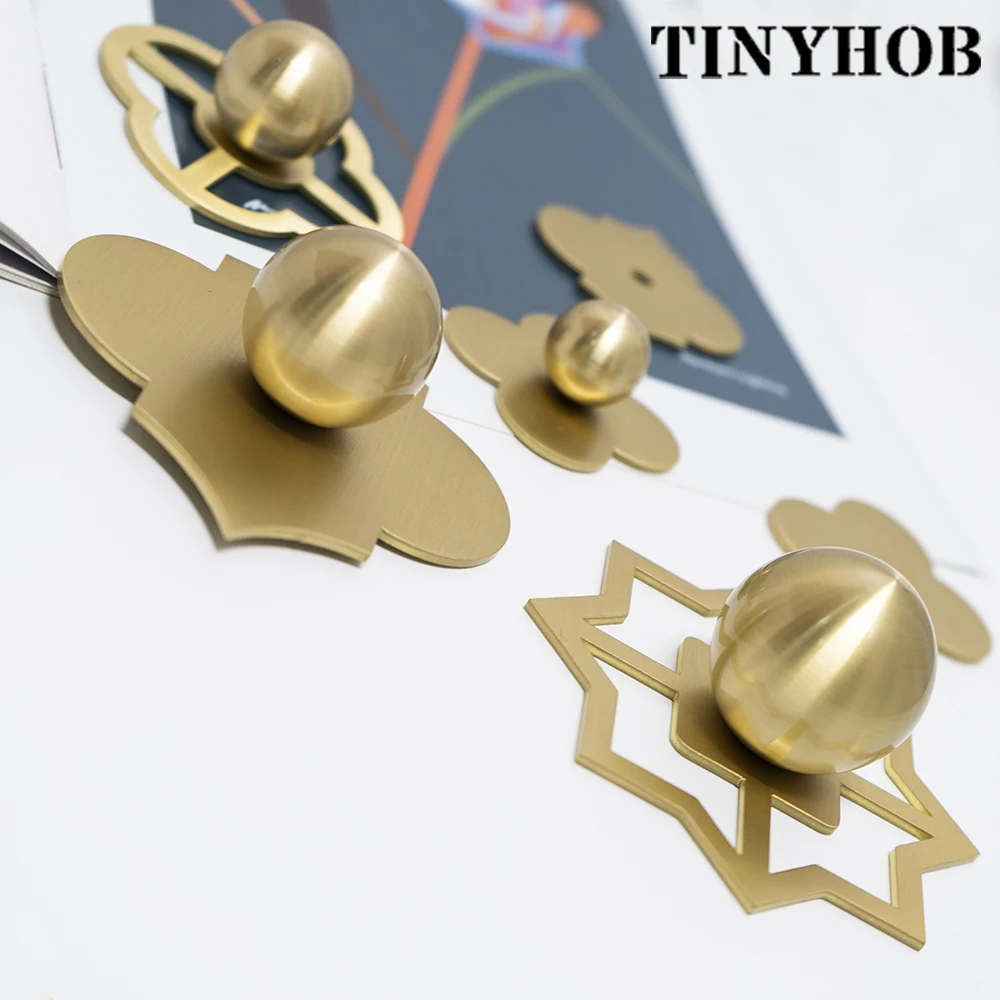 Золотые круглые Твердые Латунные Ручки для шкафа и ручки винтажные вытяжной ящик