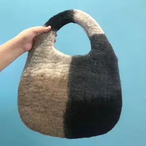 NEW Women's Bag Soft New Shopper with Lamb Wool Cute Bear Like Fabric Shoulder Bag Canvas Handbag Tote Bag For Girls