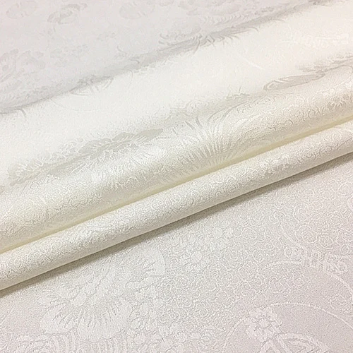 Белый жаккард ткань из чистого шелка 100% шелк атлас цветочный дизайн SFF154|Ткань| |