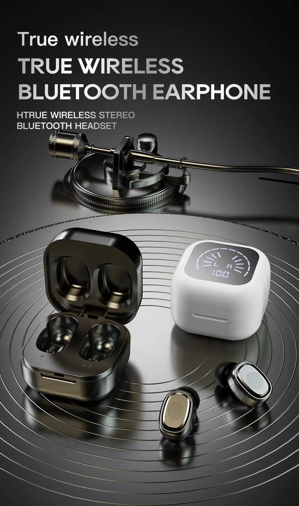 

Беспроводная Bluetooth-гарнитура 5,2, шумоподавление, TWS-наушники, стереонаушники для бега