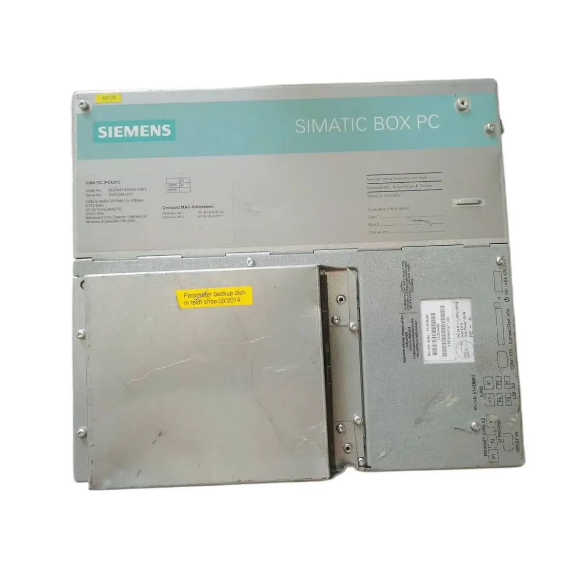 

Промышленный ПК контроллер IPC627C 6ES7647-6CA06-0WF0 Siemens