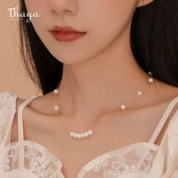 thaya fashion 14k gold women necklace natural pearls 405cm necklace luxury chokers neckalce engagement party fine jewelry gifts