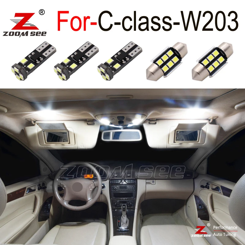 14 шт. светодиодный дверной светильник + для внутреннего купола зеркальный Mercedes Benz