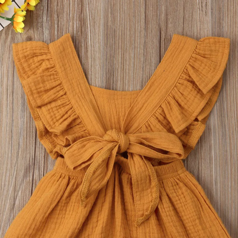 

Cute Baby Girl Romper Jumpsuit Outfits Ruffle Solid Color Newborn Infant Clothes 0-24M Baby Girl Clothes
