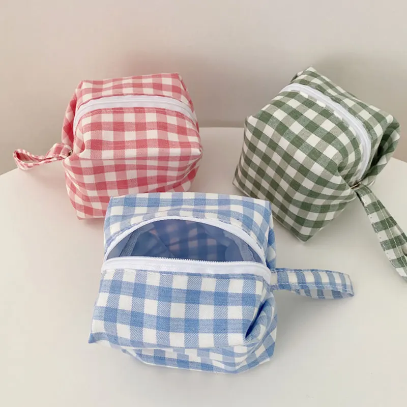 

Корейская косметичка, маленькая квадратная сумка, Портативная сумка для проверки, квадратный клатч для девушек, Женский дорожный красивый ...