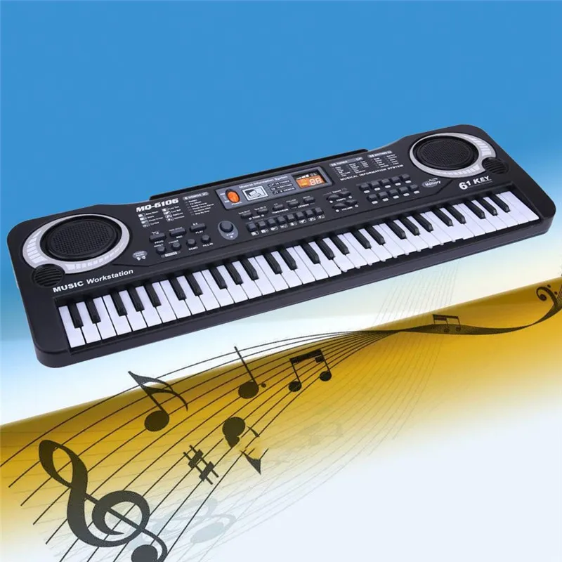 61 Ключи для электроргана цифровое пианино клавиатура с микрофоном электрическое