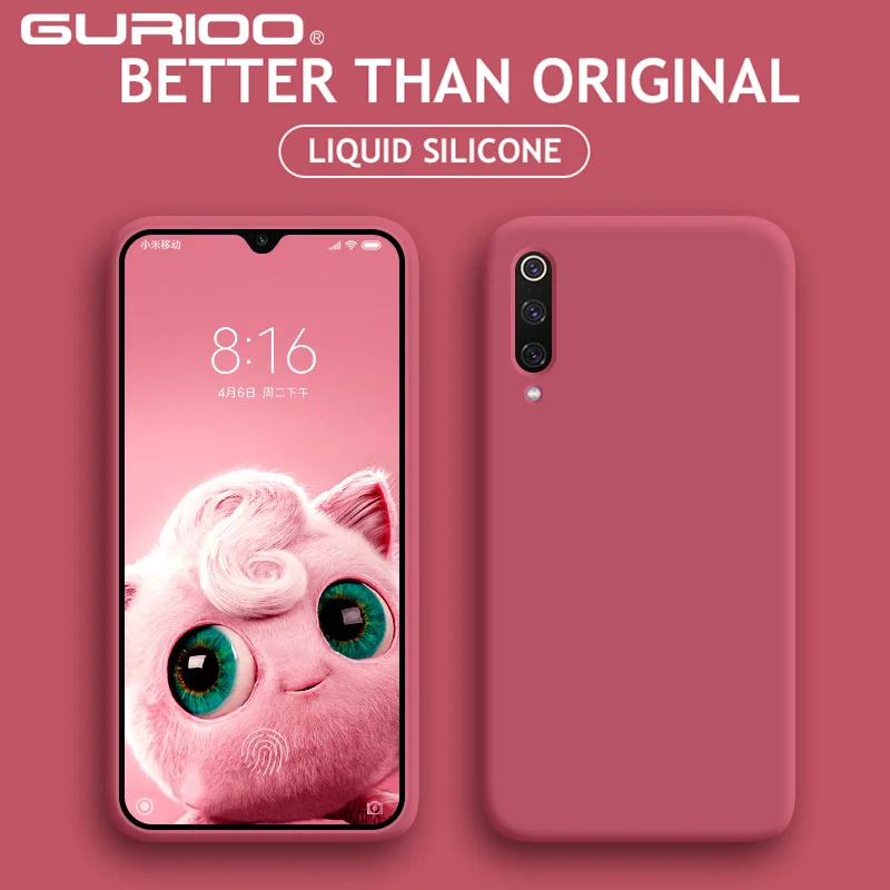 Мягкий жидкий силиконовый чехол для Xiaomi Redmi 6A Note 6 7 8 Pro темно зеленый красный с
