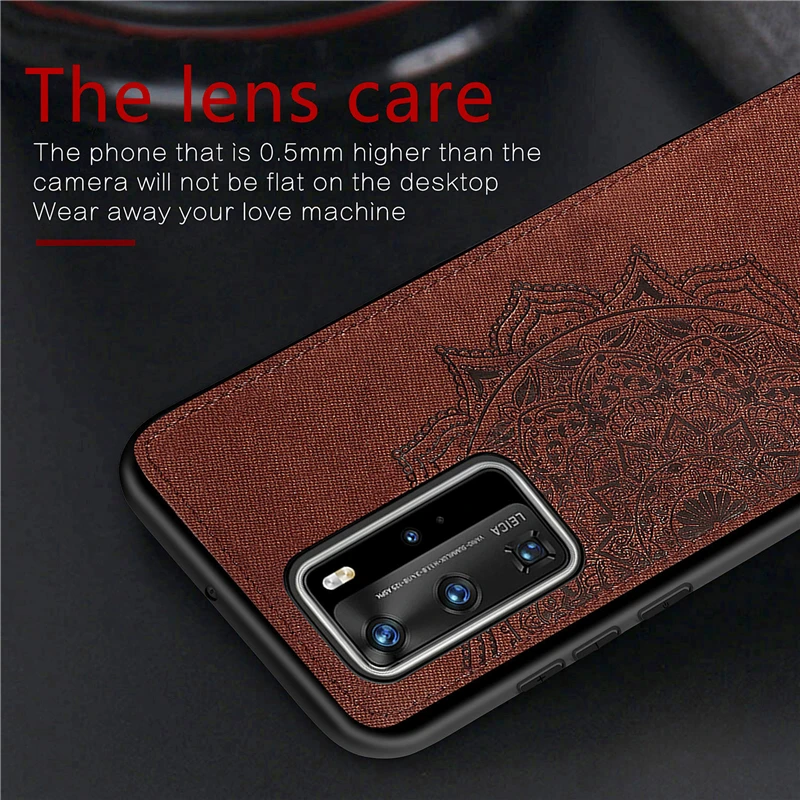 cotton fabric case for huawei p40 pro case cloth magnetic silicone phone case for huawei p40 pro cover huawei p40 pro p40pro 5g free global shipping