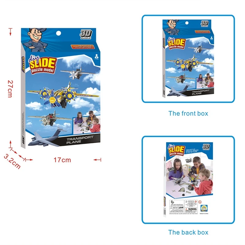 

Kids Handmade Throwing Flying Aircraft DIY Airplane Educational Toys for Children Foam Learning Puzzles Models