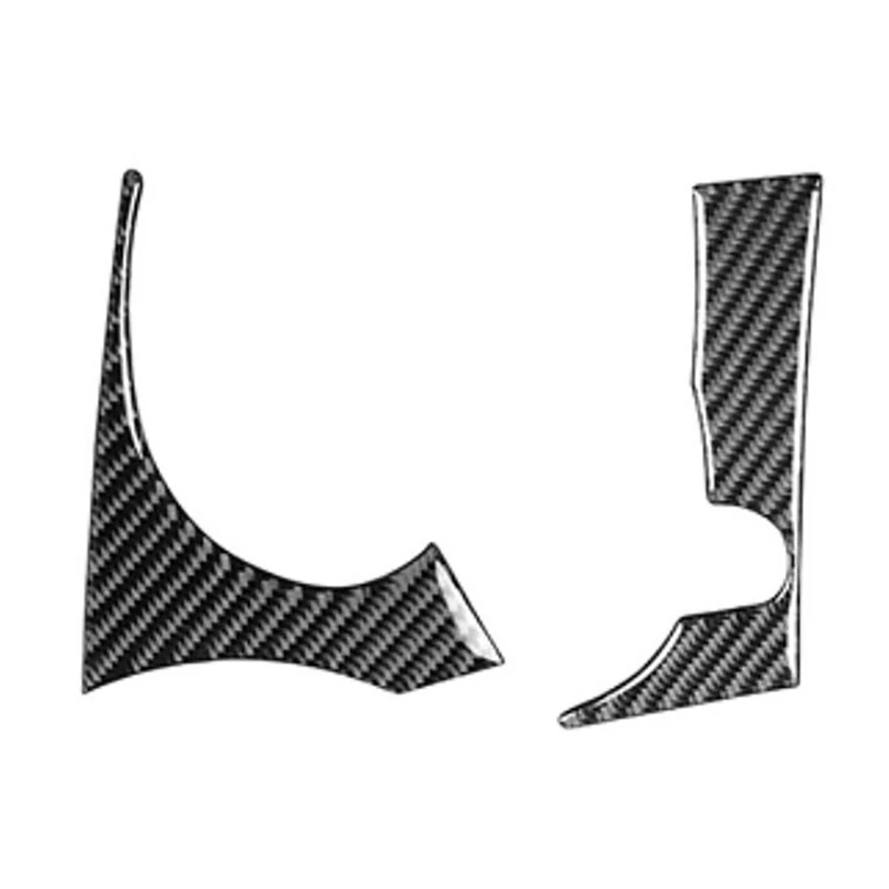 

For Mitsubishi Lancer EVO 2008-2015 Both Side of Speedometer Carbon Fiber Sticker INFO Button Cover Trim Accessories